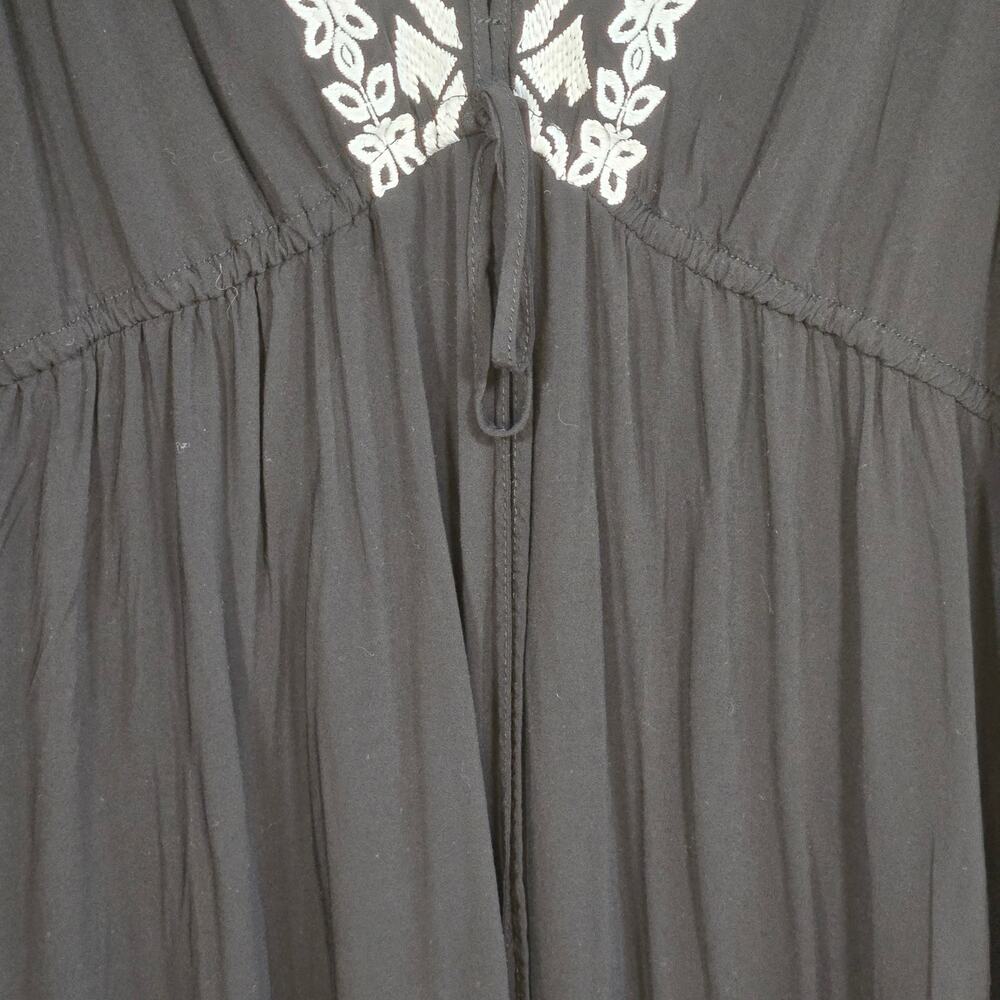 Stetson Black With White Embroidery Dress. Size Large - Picture 8 of 10